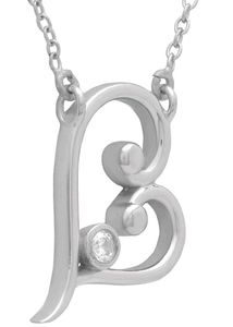Real 925 Silver Gleaming Heart Necklace