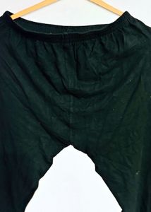 Zipper Detail Black Pants