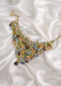 Vintage Beaded Statement Necklace