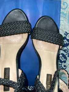 Black Braided Wedges