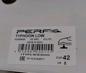 PB9 Typhoon Low Black/Grey Safety Trainers - Size