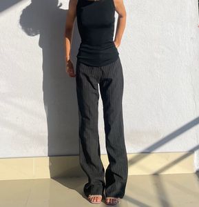 Pinstriped Black Pants