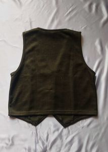 Vintage Olive Green Vest jacket