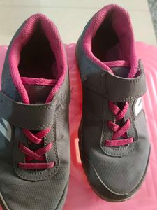 Gray &amp; Pink Kids Sneakers