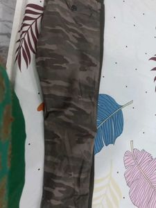 Camo Joggers with Side Stripe