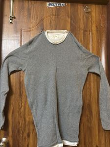 Gray Long Sleeve Layered Look Top