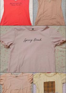 Combo(250 Each) Of Cotton T -shirts 🎀💗👕