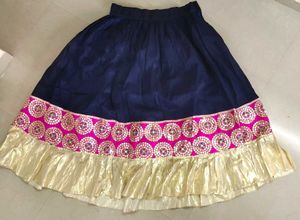 Ethnic Skirt - Navy & Gold