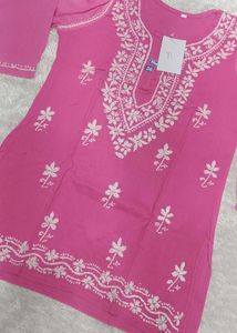 Pink Embroidered Kurta
