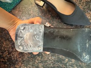 new zara satin marble heels ( cracking need repair