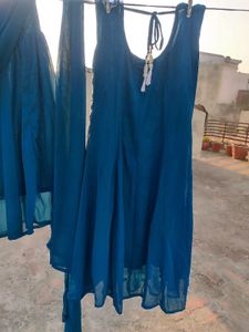 Teal Embroidered Kurta Set