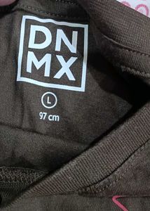 Graphic Print Brown Tee