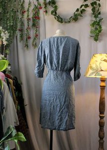 Blue Button-Down Dress