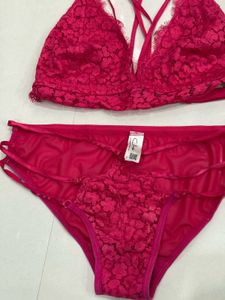 Hot Pink Clovia Lingerie Set