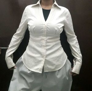 off white fitted shirt