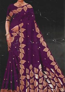 Open Border Saree - Spiced Plum (50/600 Silk)