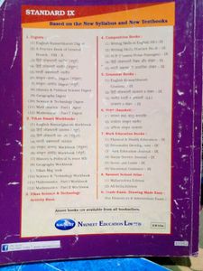MH Bord 9th Class Digest Navneet Math 1and 2 Science And Technology