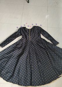 Aks Women Woven Design Anarkali Kurt