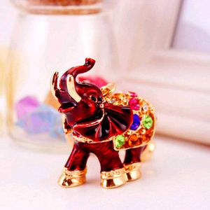 Lovely Crystal Elephant Key Ring KeyChain Hand B
