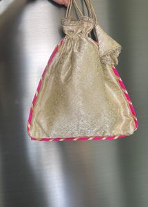 Gold Paisley Potli Bag