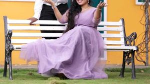 Elegant Lilac Evening Gown