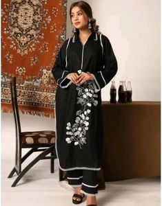Black Kurta Pant Set