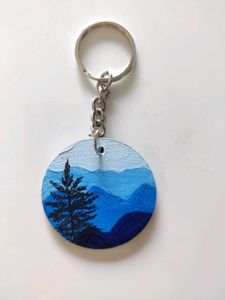 Painted Mountain Keychain