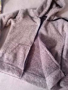 😍Cozy Grey Faux Fur Hoodie😍