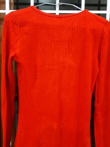 Red Woolen One Piece