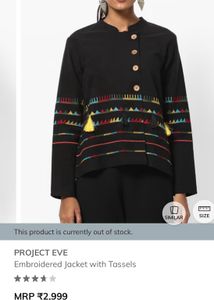 Embroidered Boho Black Jacket (buy1 G1)