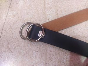 Black Double Ring Belt