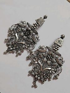 Oxidized Silver Earrings