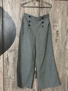 Striped Wide Leg Pants + body suit + black top