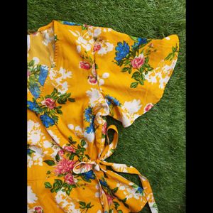 Floral Wrap around Top