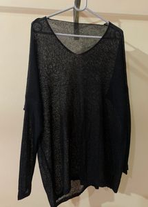 Loose Black Knitted Top 🖤