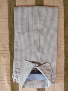 Lee Swain Brand, Blue And White Checked Formal Shirt Size 38 Slim