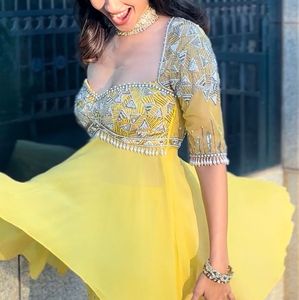 Stunning Omal Sindwani Designer Sharara Set 💛