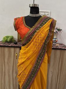 Elegant Yellow Saree