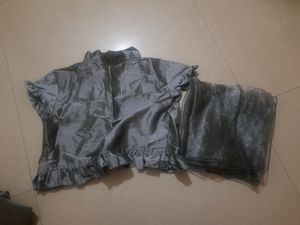 Western Princess Gown With Jacket And Dupatta
