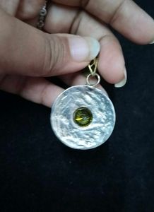 Vintage Round Gemstone Pendant