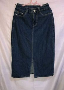 Denim Korean Midi Skirt
