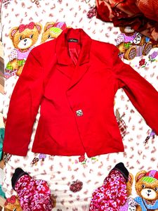 Red ❤️Colour Blazer &amp; Green High neck For Winters