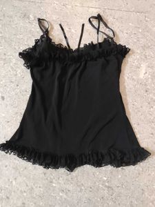 Black lace corset top
