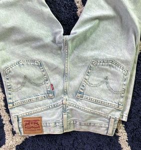 Levi’s Heavy Washed Mid Rise Straight Fit Jeans