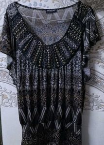 New Feeling Embellished Tunic Top