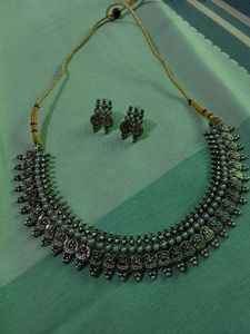 Oxidized Silver Necklace Set