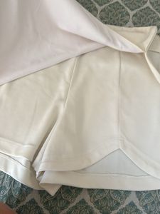 Trendy High waist White Skort