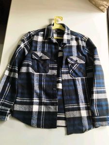 Blue Plaid Flannel Shirt