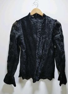 Elegant Black Lace Top