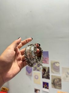 Silver Bangles Combo Of 2